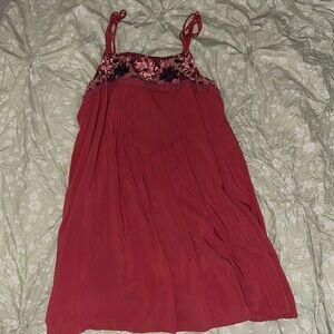 American Eagle size medium pink embroidered shirt/ dress